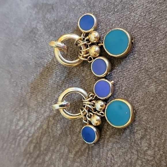 3/$30 VTG Circle Bauble Post Dangle Earrings - Picture 2 of 4